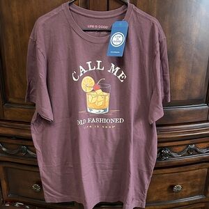 Life Is Good Men's Maroon Graphic Tee